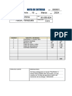 Nota de Entrega Modelo