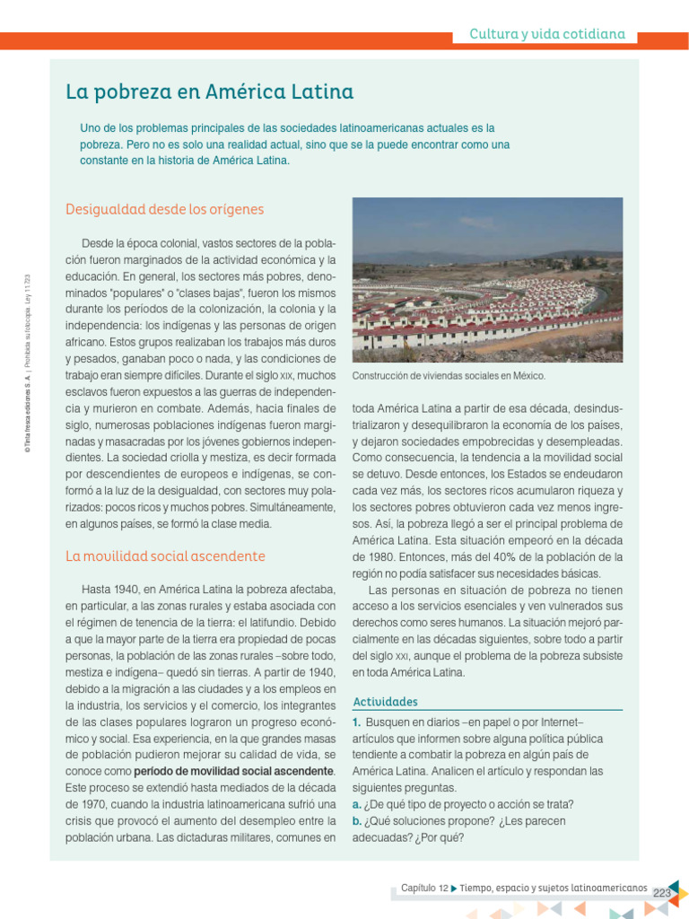La Pobreza en Amrica Latina | PDF | Pobreza | Pobreza e indigencia