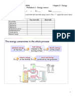 Worksheet 2 - Energy Sources