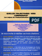 Quelles Trajectoires Vers L'Emergence?: Les Enjeux de L'industrialisation Au Sénégal