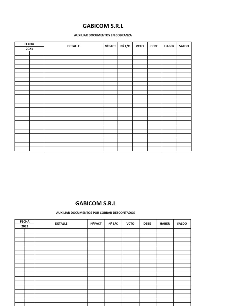 Uxiliar de doc en cobraza descontados y ejecutados pdf