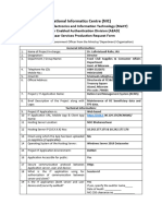 Aadhaar Services Production Request Form
