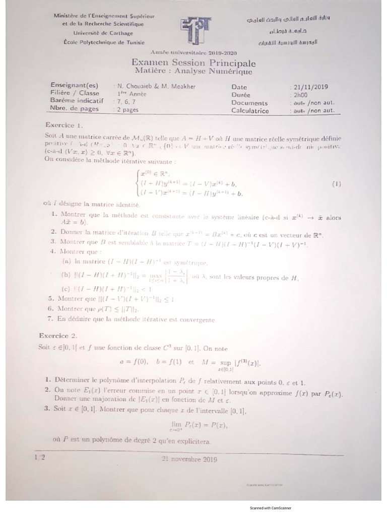 Correction Examen 2019-2020 | PDF
