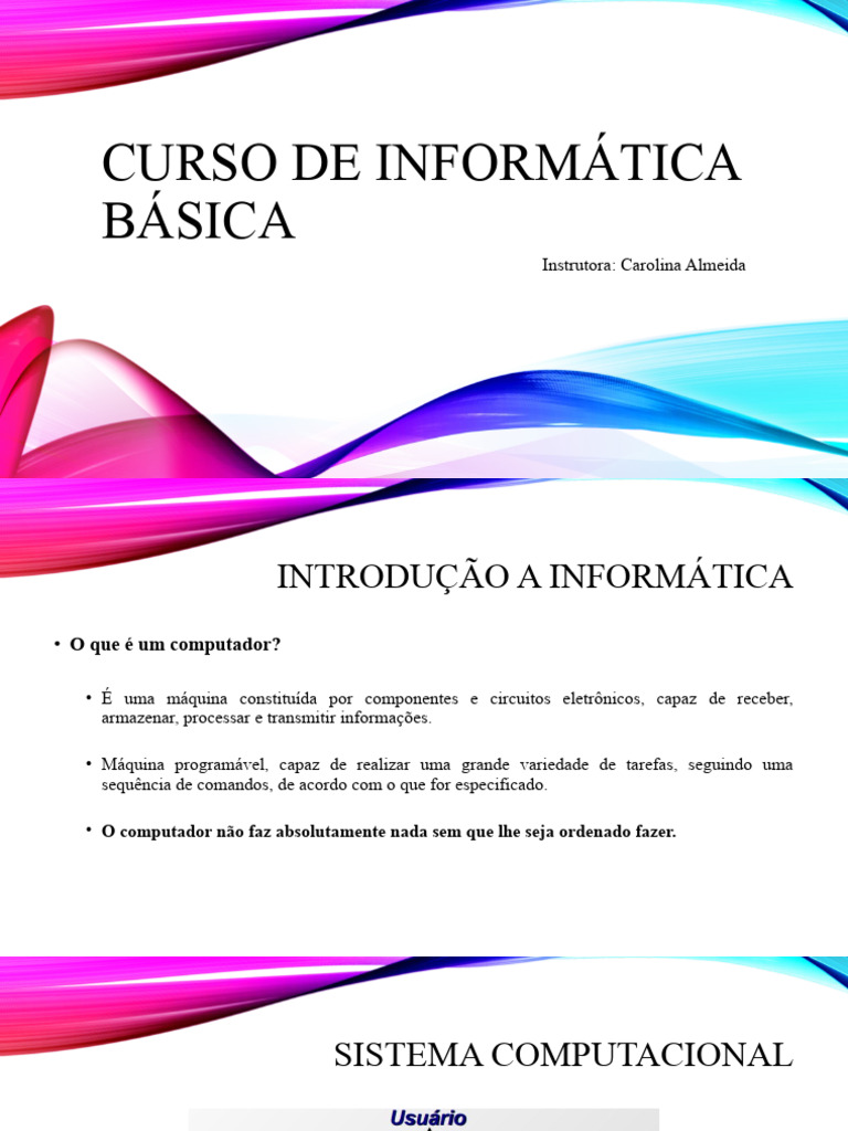 Curso Básico de Informática para Iniciantes | PDF
