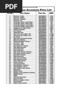 Toyota UC Hyryder - Accessories Price List Modified | PDF | Car ...