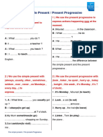 The Simple Present Vs Present Progressive Lesson