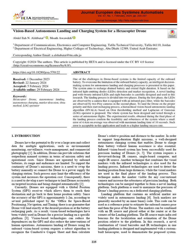 (J) - 2024 - Vision-Based Autonomous Landing and Charging System For A ...