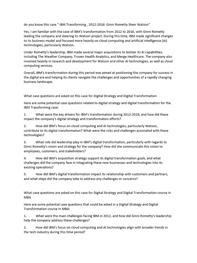 Ibm Case Pdf Cloud Computing Ibm