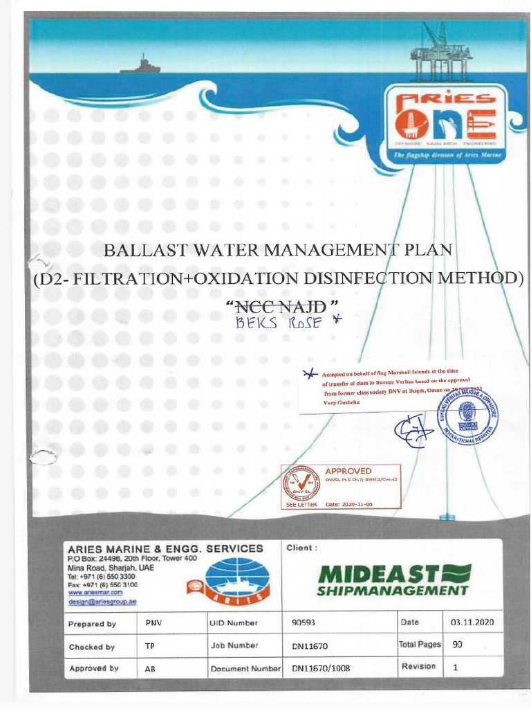 Beks RoseBALLAST MANAGEMENT PLAN PART 1 PDF