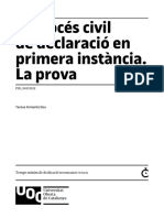 Môdul 4. El Procés Civil de Declaració en Primera Instància. La Prova