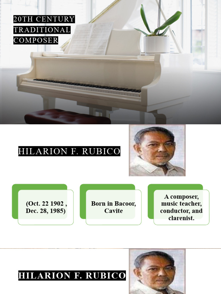 Hilarion F. Rubico: Composer Profile | PDF | Art