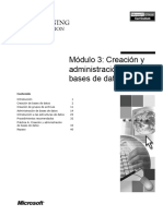 Módulo 3: Creación y Administración de Bases de Datos: Contenido