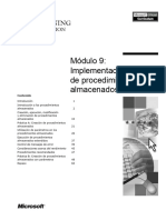 Módulo 9: Implementación de Procedimientos Almacenados: Contenido