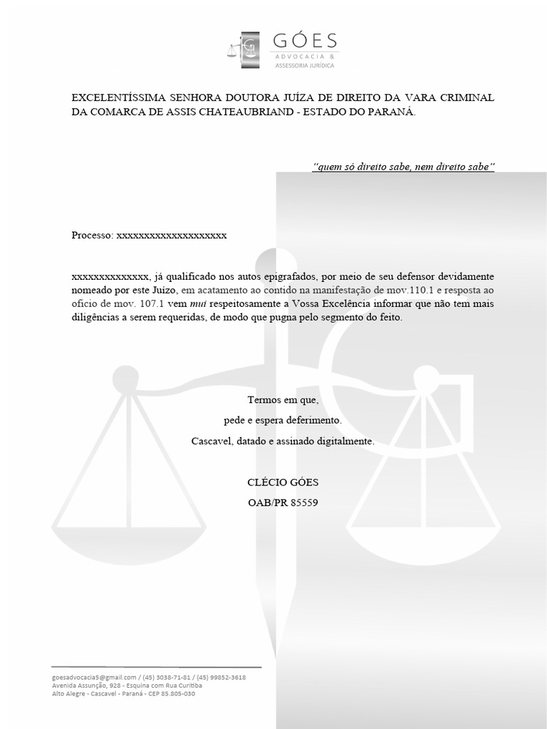 Petição Cumprimento Intimação | PDF