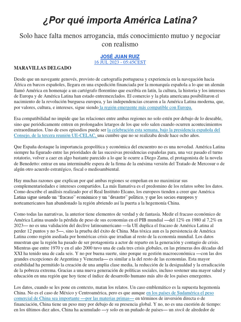 América Latina: Oportunidades y Desafíos | PDF | America latina | Américas