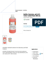 Buffer Solution, PH 4.01, Color-Coded Red, 500 ML - Hach