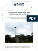 Z - Monitoreo Del Clima, Clave para Decisiones en Los Territorios - Planeta Sostenible