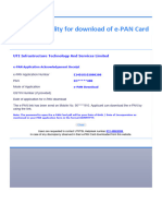 Facility For Download of ePAN Card