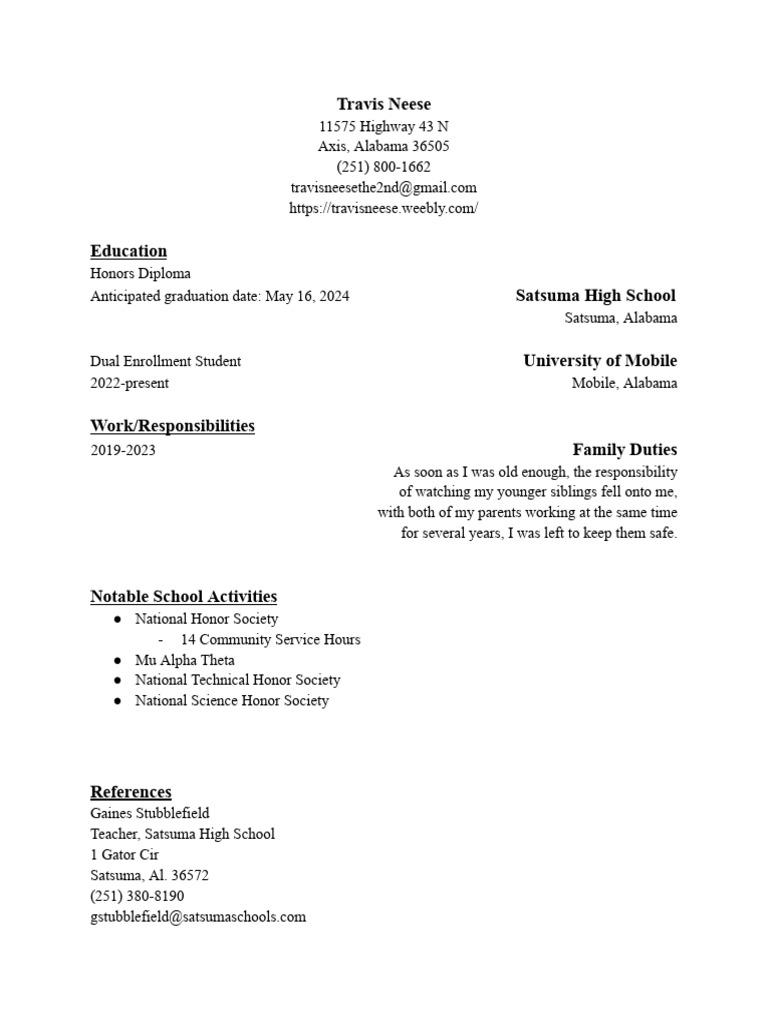 Travis Neese - Resume | PDF