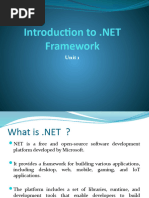 Introduction To .Net Frameworknew