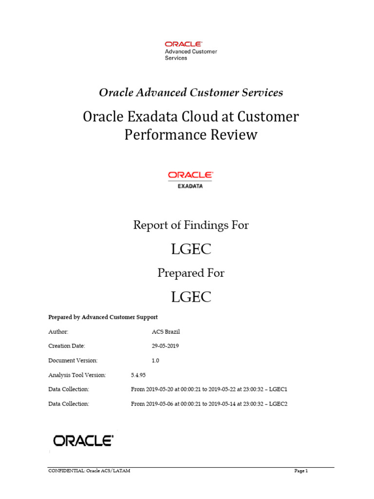 Oracle Exadata Performance Review Report | PDF | Database Index ...