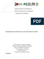 Relatorio Parcial PIBIC - Parque 13 de Maio