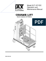 Model XLT-1571DC Operation and Maintenance Manual: Electric Hydraulic Lift Platform