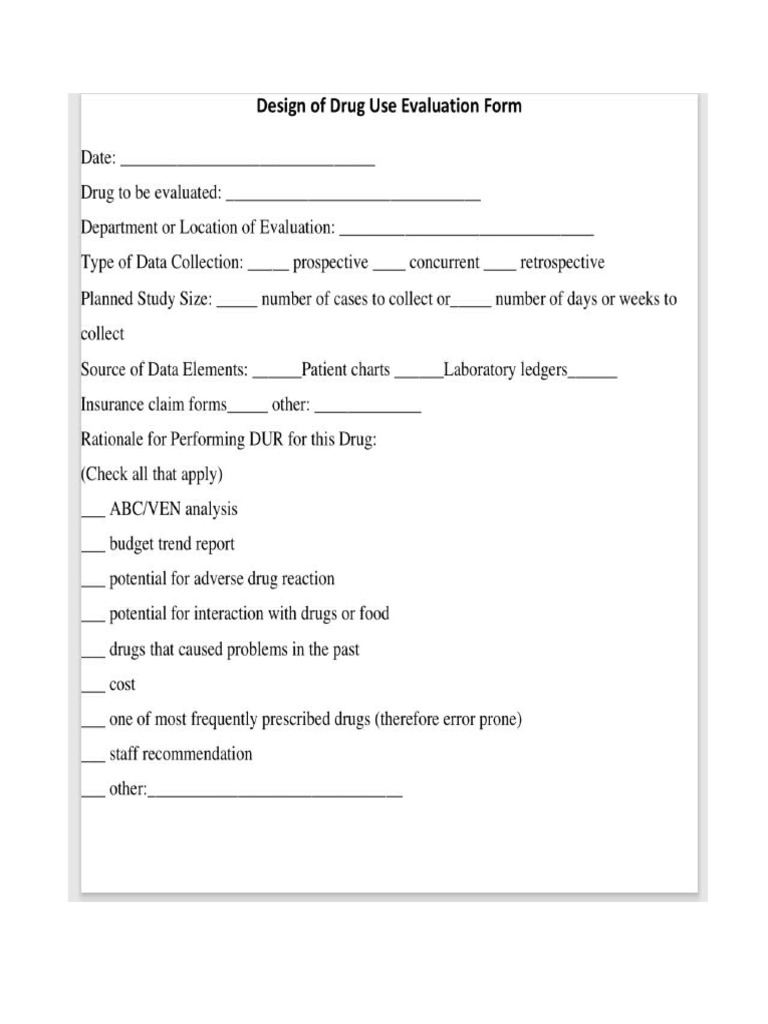DUR Form | PDF