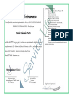 Certificado de Treinamento - NR 10 Tanaka