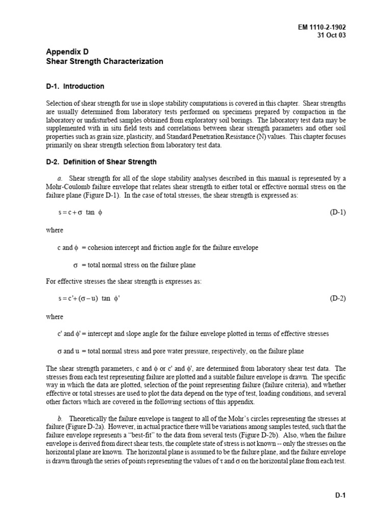Shear Strength Characterization | PDF | Soil Mechanics | Deformation ...