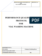 Performance Qualification Protocol Vial Washing Machine