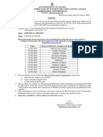 Notice For Physical Document Verification 2022 23