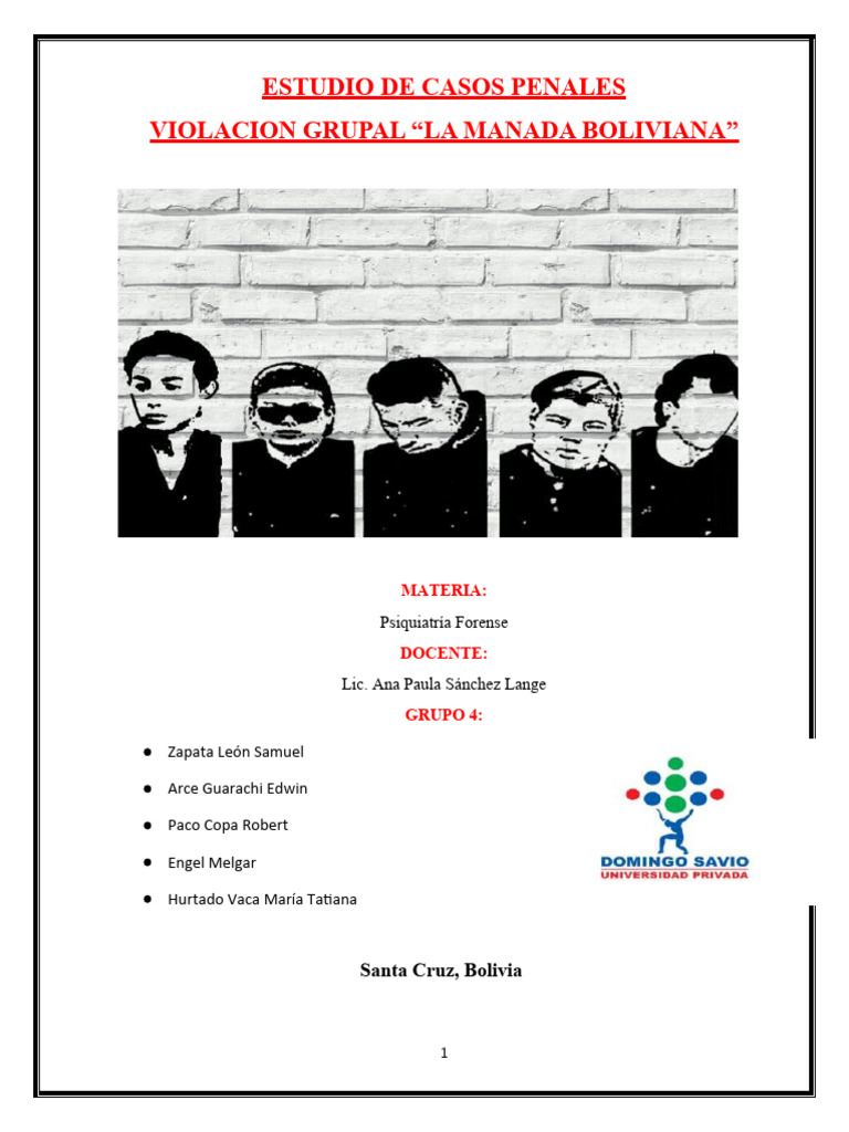 Caso La Manada Final Word Pdf Manual Diagnóstico Y Estadístico De