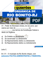 80 Questões de Lei Orgânica de Rio Bonito-RJ - COMENTADAS