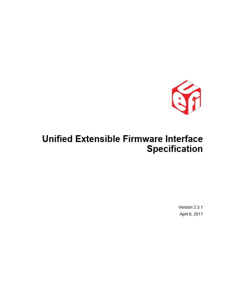 Uefi spec 2 3 1 pdf i pv6 operating system technology