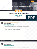2023 FRSecure CISSP Mentor Program - Class Two