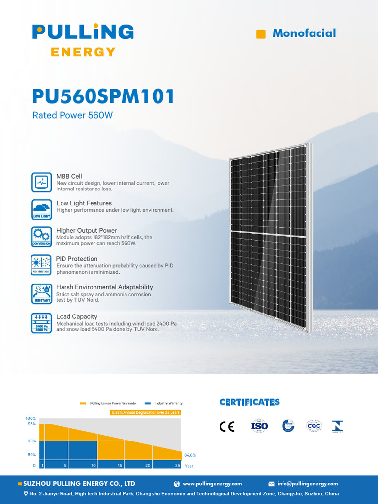 Datasheet - Pulling Energy 560w | PDF | Electric Power | Electromagnetism