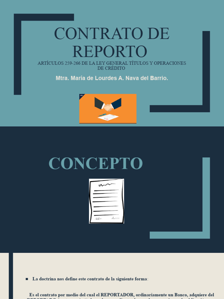 Contrato de Reporto: Conceptos y Claves | PDF | Precios | Dinero
