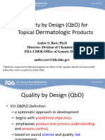 FDA QBD For Topical Dermatologic Products