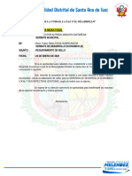 Informe N°015 Requerimiento de Sellos