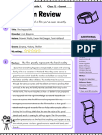 Film Review Printable Worksheet