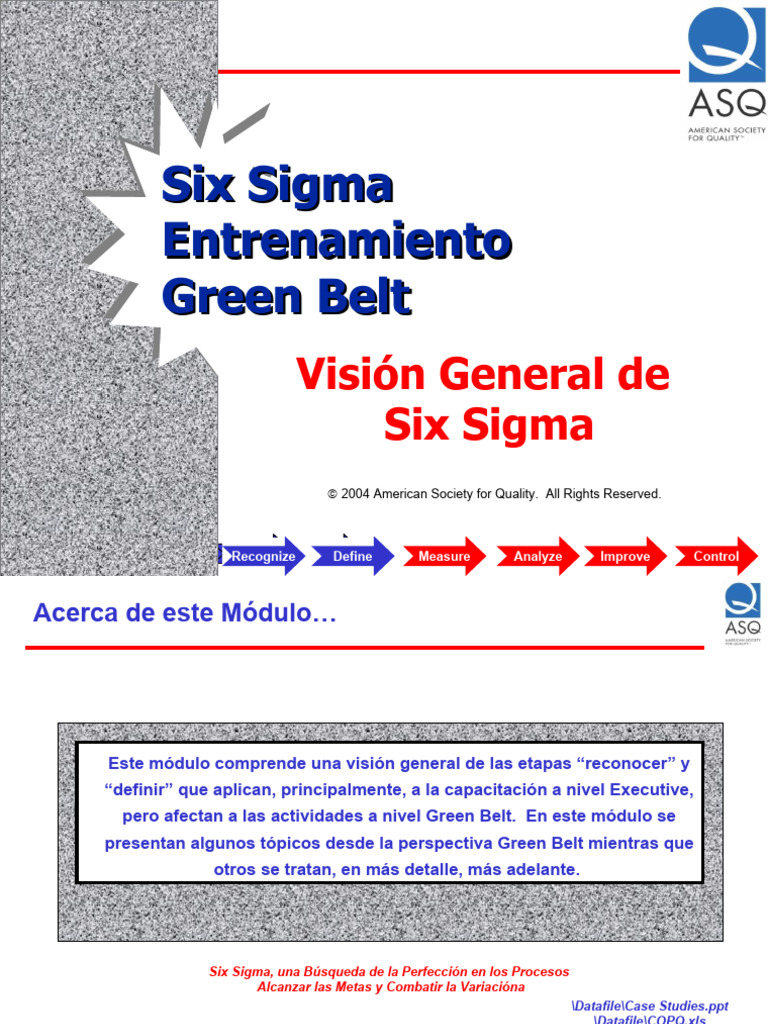 01 W1 Six Sigma Overview SP | PDF