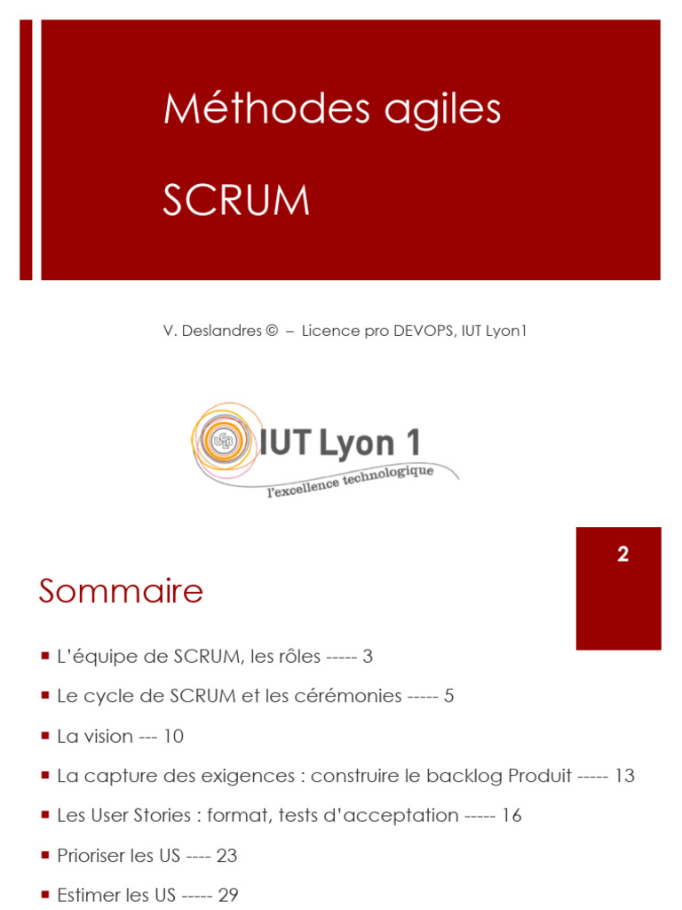 Méthodes Agiles : SCRUM et Rôles | PDF | Scrum (développement ...