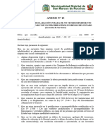 ANEXO 13 Formato Declaracion Jurada de No Tener Impedimento