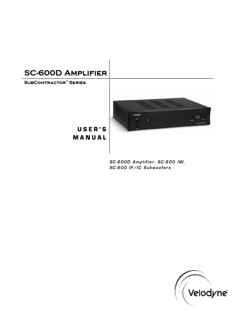 SC 600DAmpManual | PDF