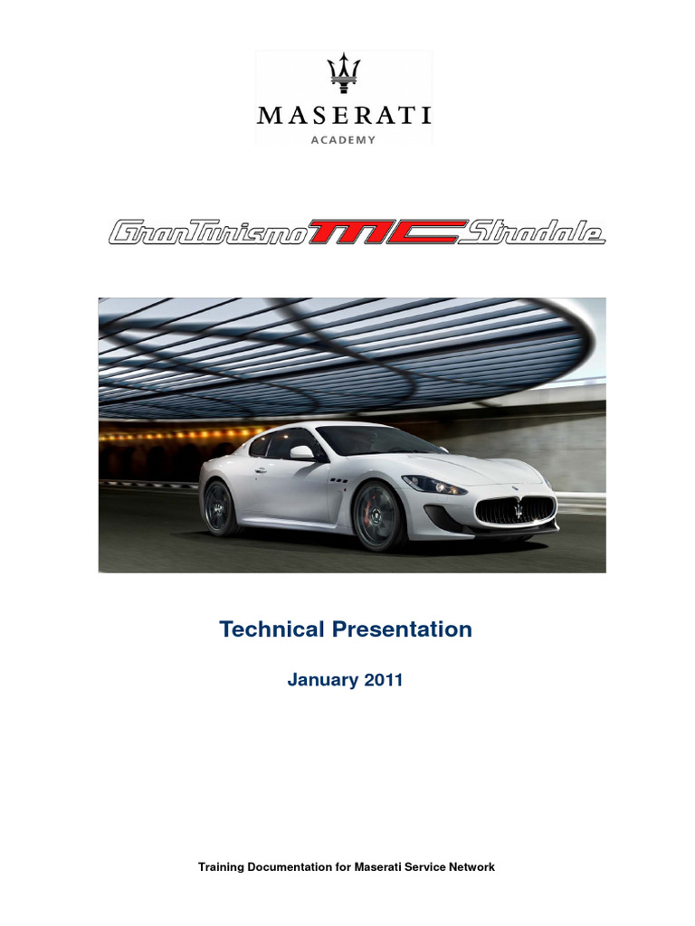 2011 Maserati GranTurismo MC Stradale Technical Presentation PDF