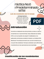 PRÁCTICA No. 6 ESTUDIO DE TIEMPOS PREDETERMINADOS TABLAS MTM