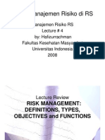 Materi 4 - Introduction To Hospital Risk Management