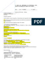 Anexo 4 Carta de Solicitação de Diretrizes e Ou Dimensionamento de Ligações de Água e Ou Esgoto