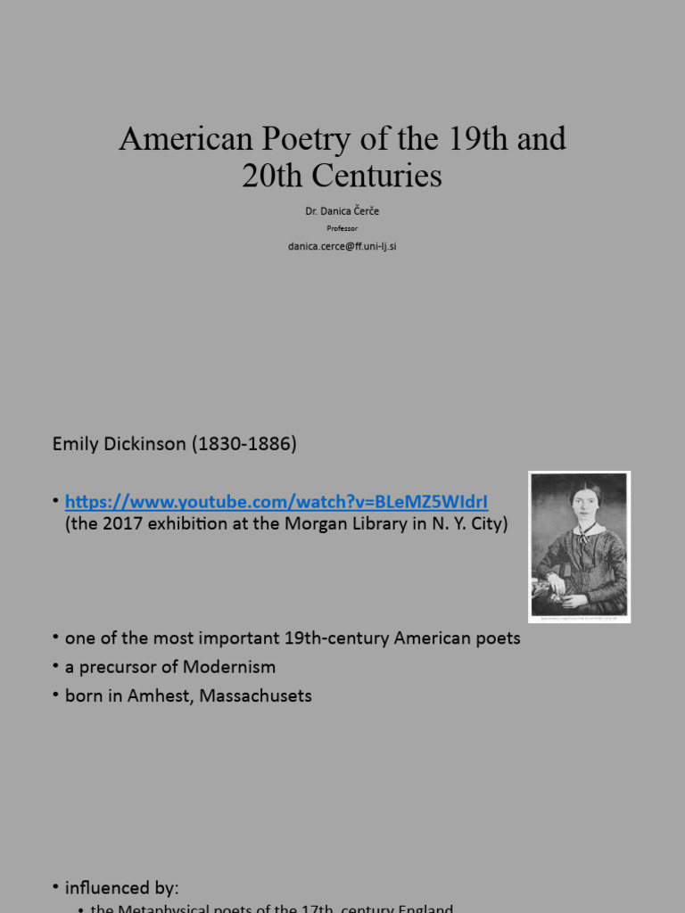American Poetry 4 - Emily Dickinson | PDF | Emily Dickinson | Poetry